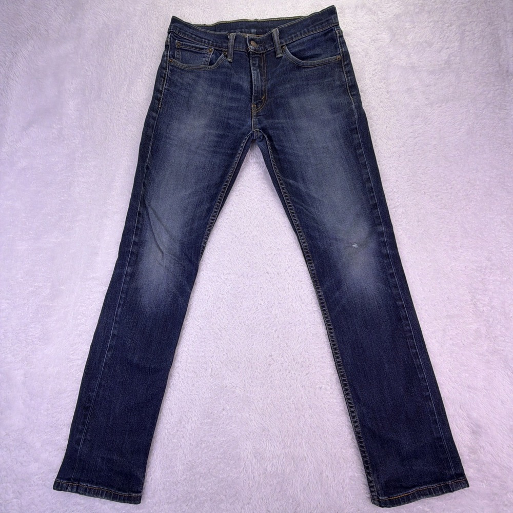 Levis 511 Jeans Slim Fit Stretch Dark Wash Mens 31x32 (Fit: 31x30.5) Black Patch